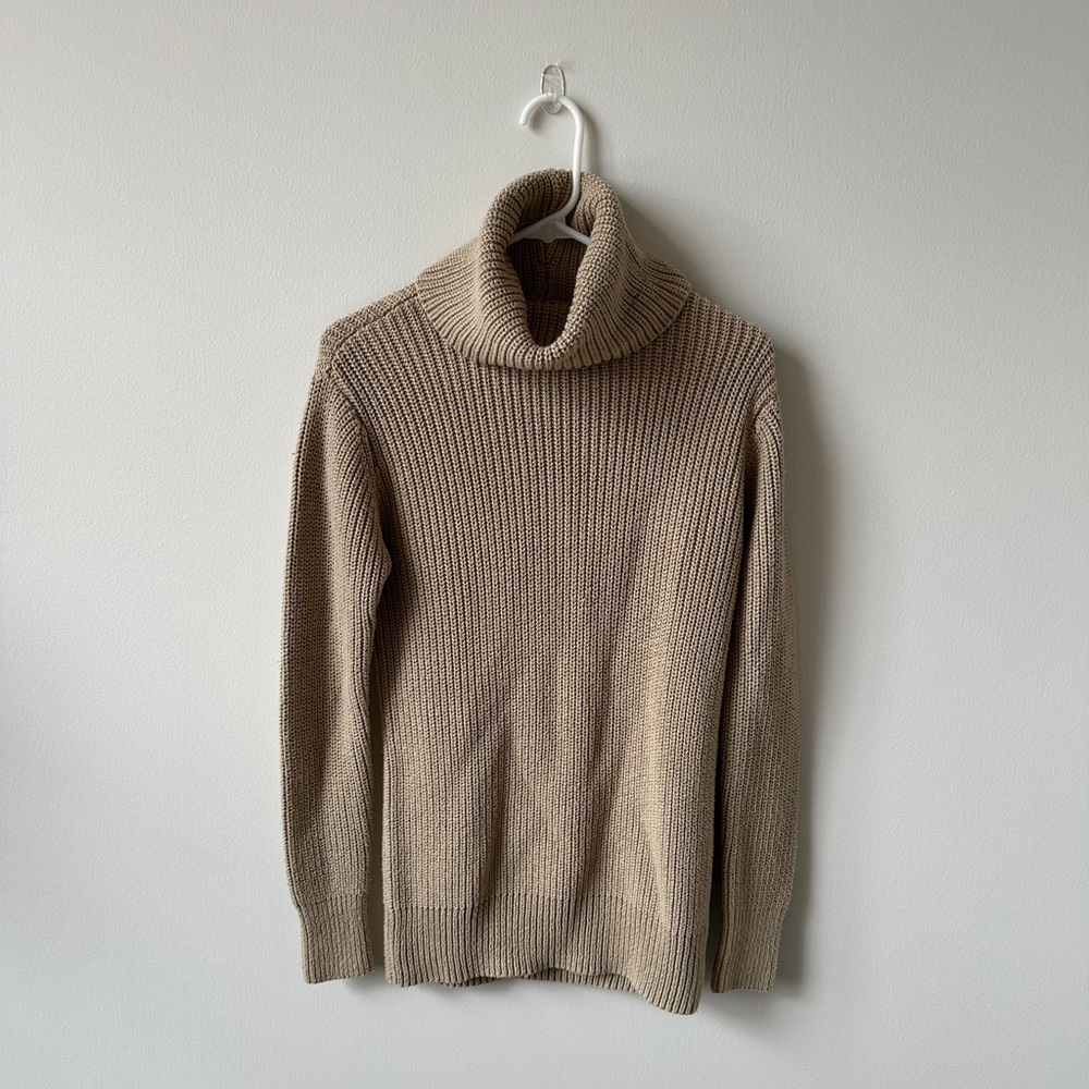 Abercrombie Camel Knit Turtleneck Sweater Size S